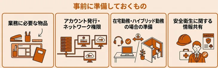事前に準備しておくもの