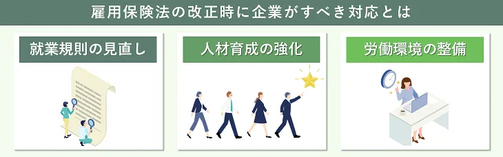 雇用保険法の改正時に企業がすべき対応とは