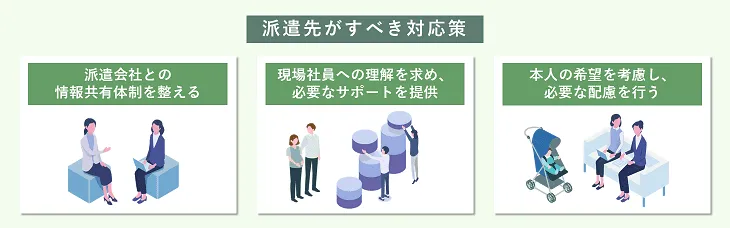 派遣先がすべき対応策