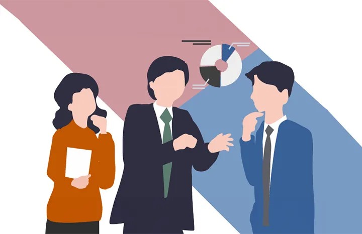 インターンシップ・オープンカンパニー支援のイラスト