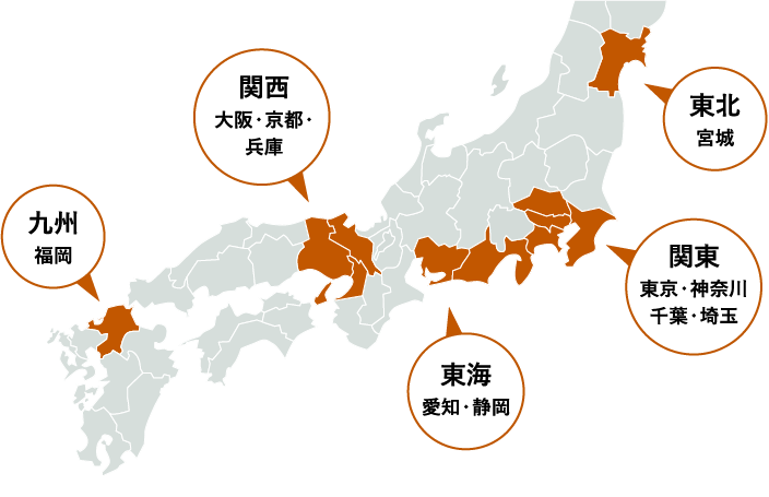 M-Shineサービス提供のエリア