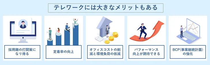 テレワークには大きなメリットもある