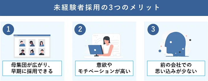 未経験者採用の３つのメリット