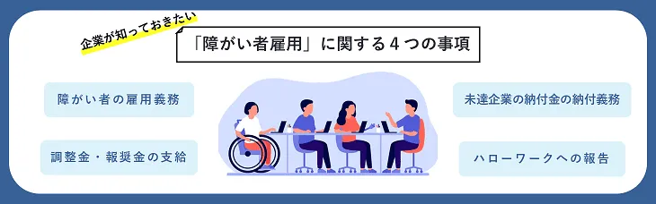 企業が知っておきたい「障がい者雇用」に関する４つの事項