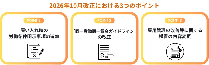 2026年10月改正における3つのポイント