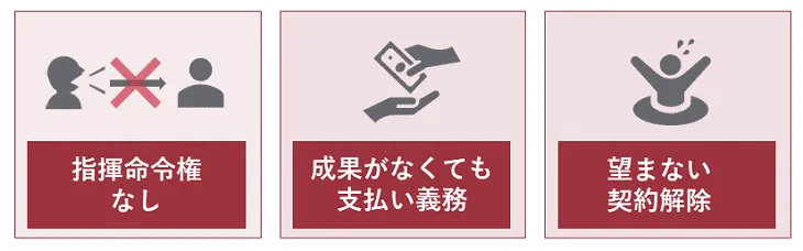 準委任契約をすることの3つのデメリット