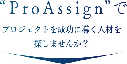 Pro Assignでプロジェクトを成功に導く人材を探しませんか？